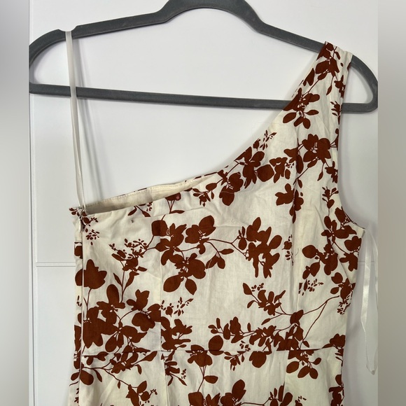 VICI women’s One Shoulder Flower Maxi Dress Front Slit Sz Small - Picture 5 of 9